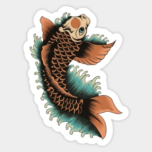 Vintage Koi Fish Sticker